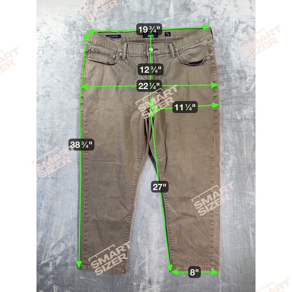 Lucky Brand 410 Athletic Slim Jeans Men's‎ Size 38x28 Brown Tan Denim *Hemmed* - Picture 7 of 8
